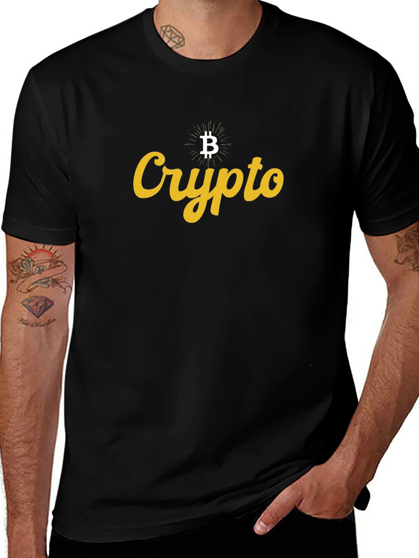 Crypto Bitcoin Graphic Black T-Shirt
