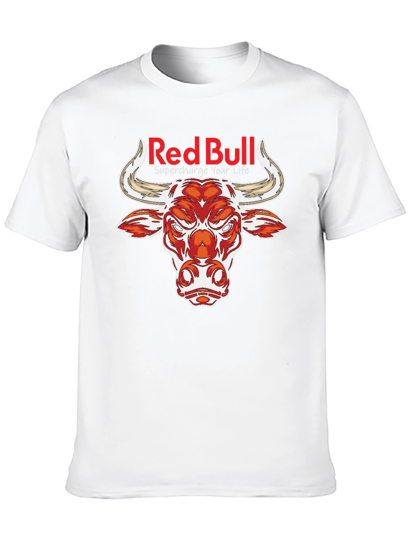 Red Bull Graphic Print Black T-Shirt