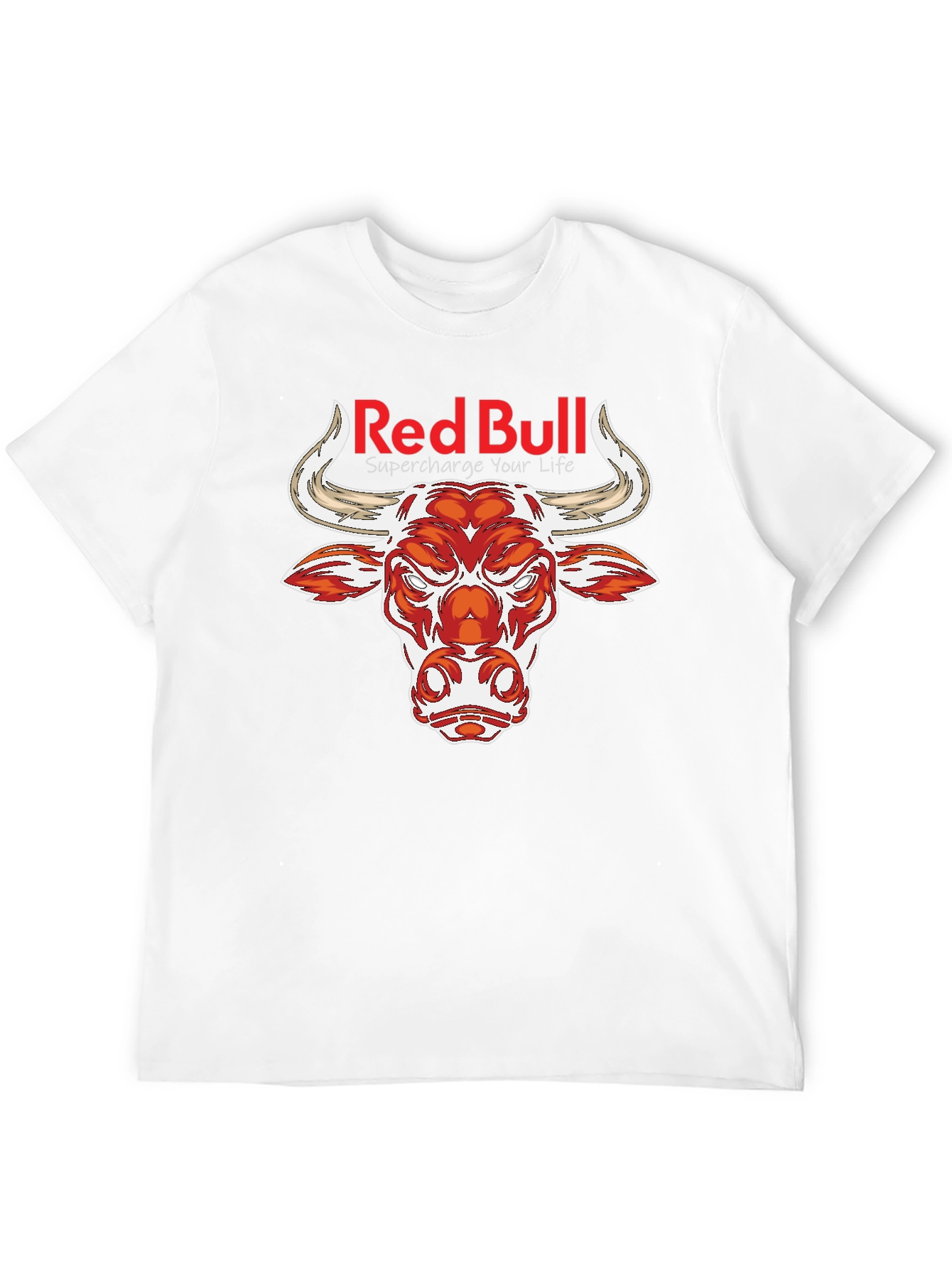 Red Bull Graphic Print Black T-Shirt