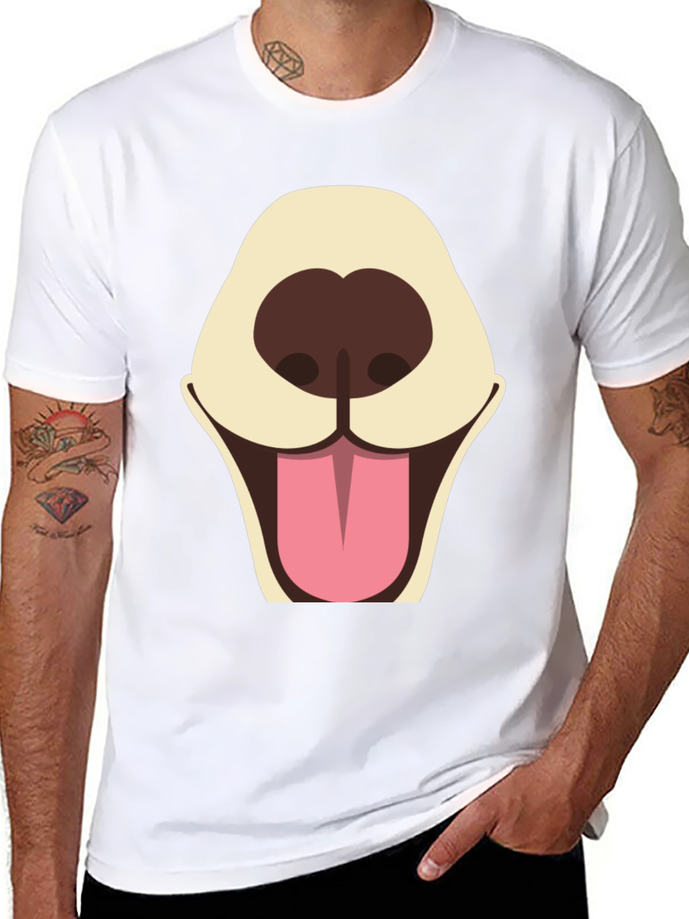 Dog Face Graphic Tee - Funny Animal Shirt