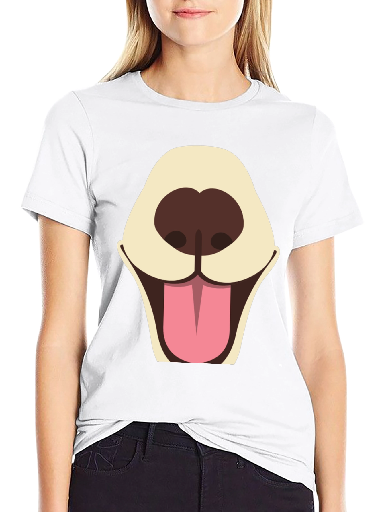 Dog Face Graphic Tee - Funny Animal Shirt