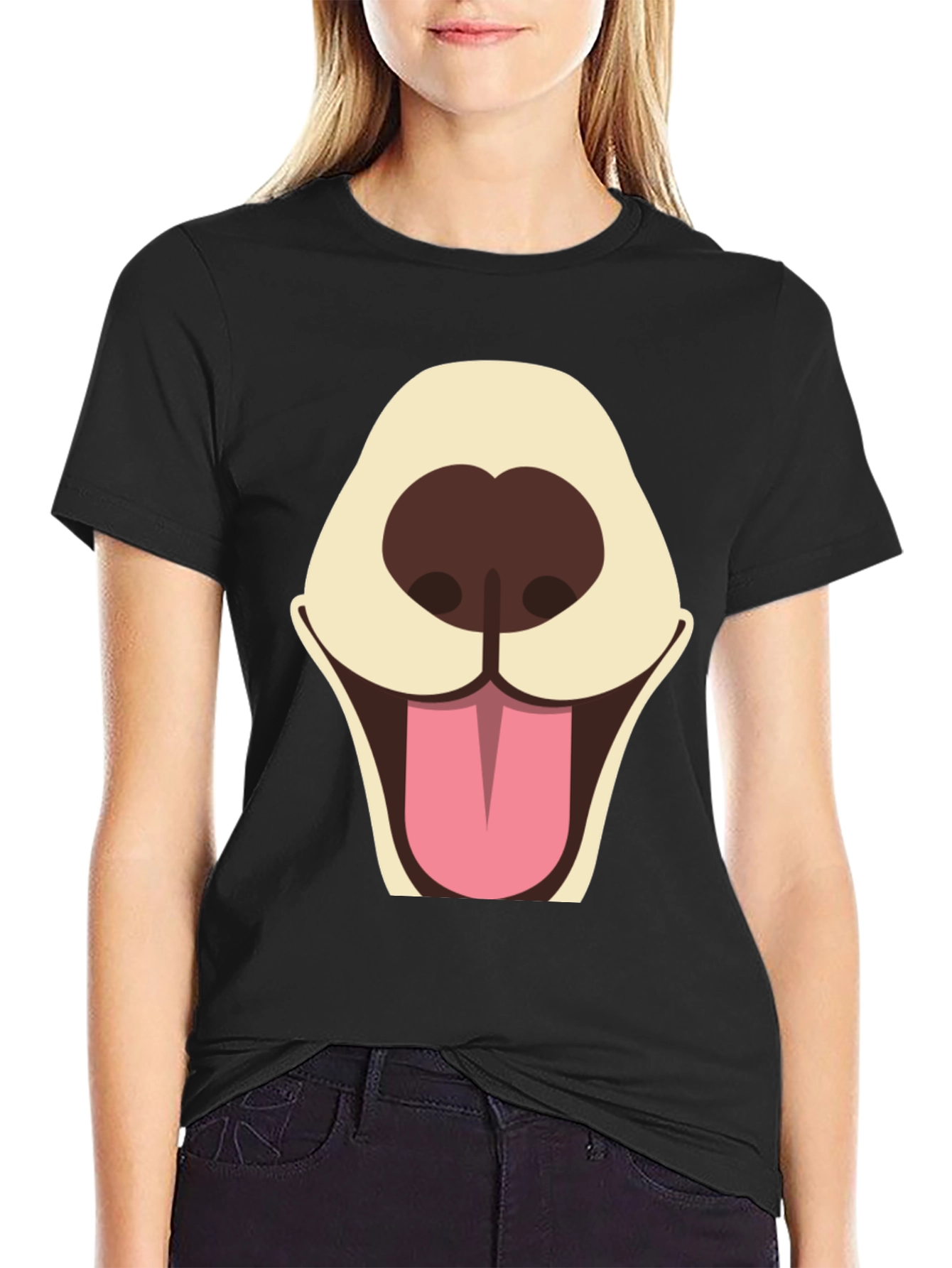 Dog Face Graphic Tee - Funny Animal Shirt