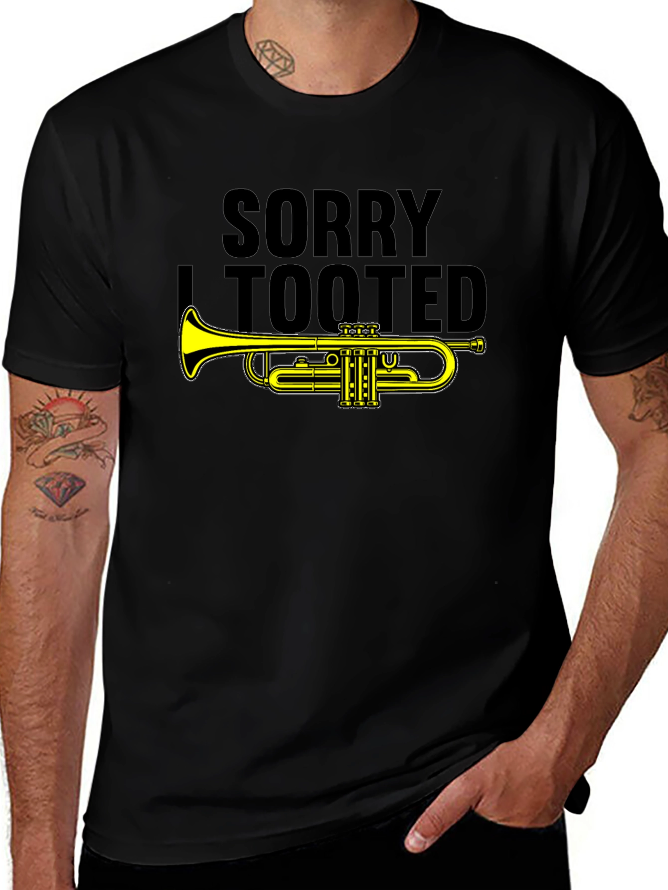 Sorry I Tooted Trumpet Graphic T-Shirt