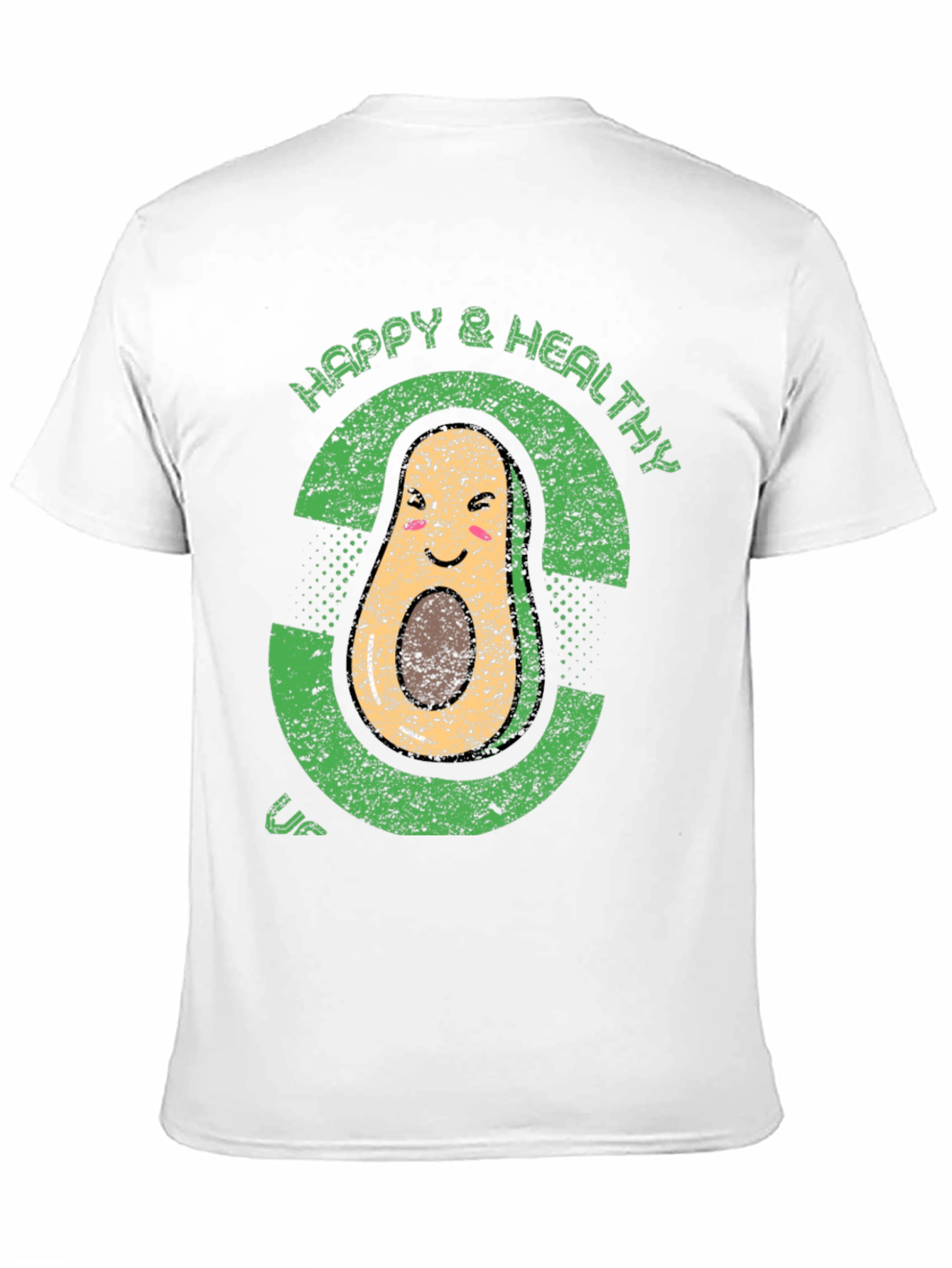 Happy & Healthy Avocado Graphic T-Shirt