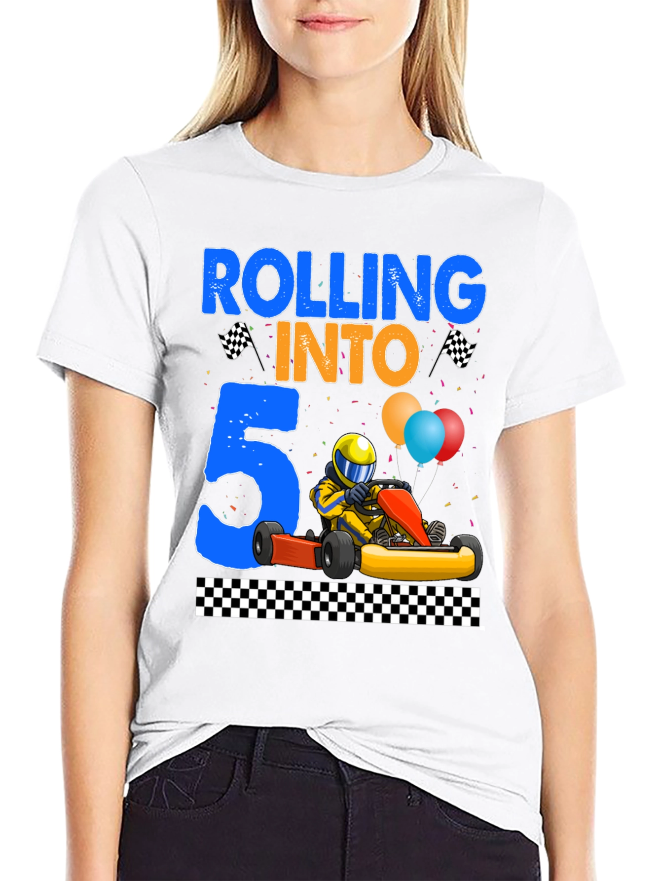 Rolling Into 5 Birthday Go-Kart T-Shirt