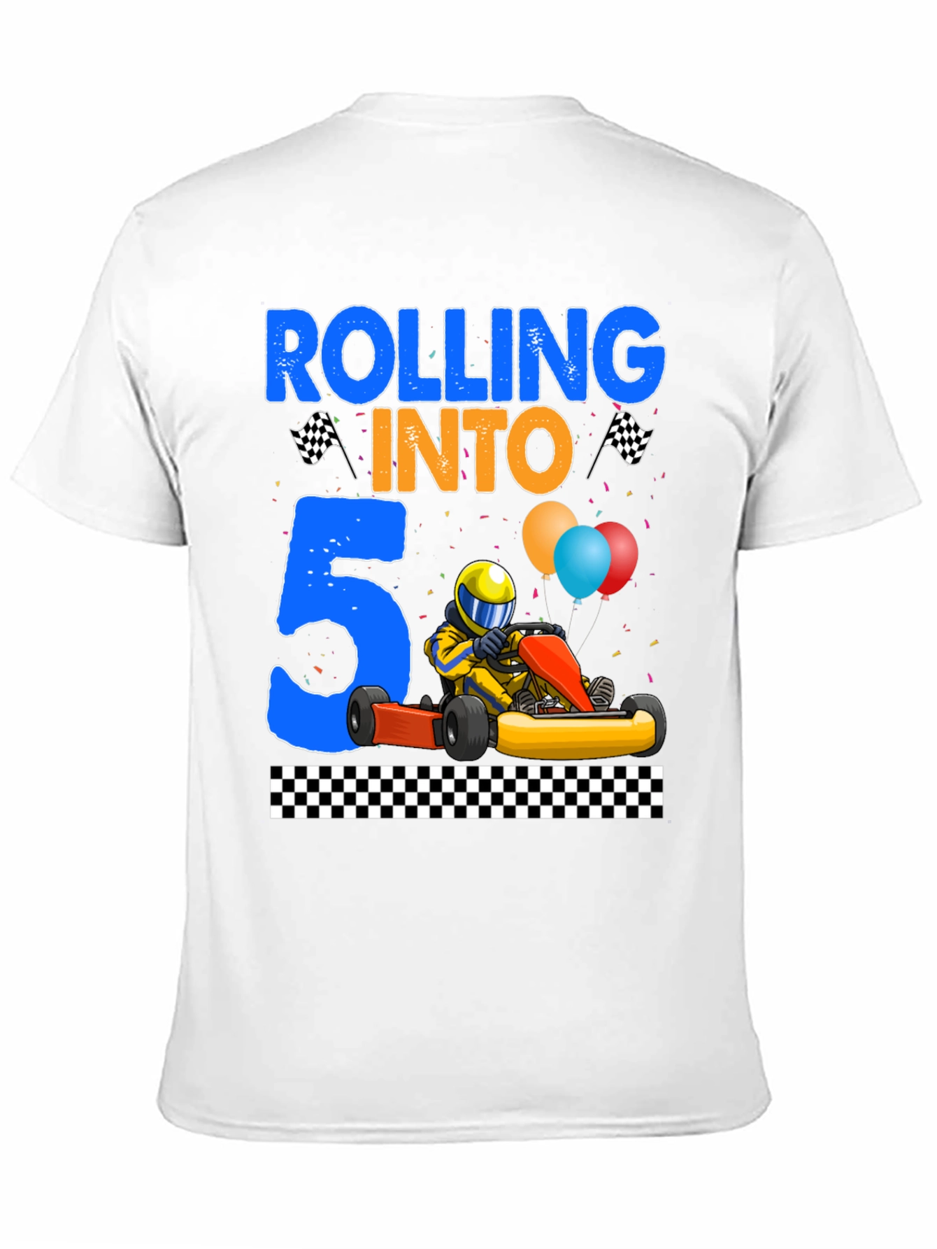 Rolling Into 5 Birthday Go-Kart T-Shirt
