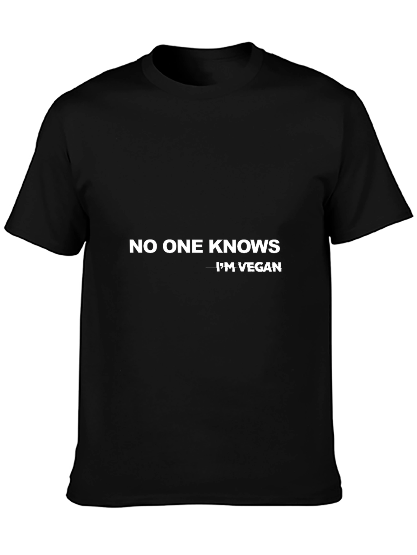 Funny Vegan T-Shirt - No One Knows Im Vegan