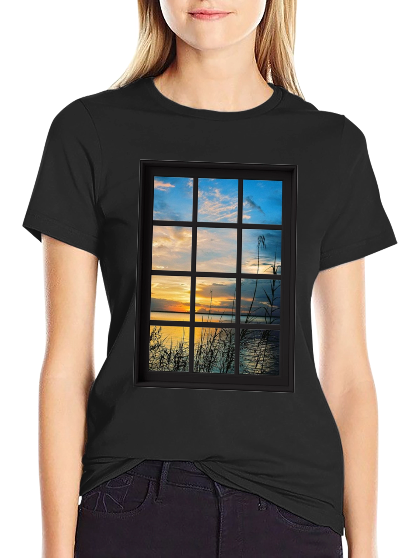 Window to Sunset T-Shirt - Unique Design