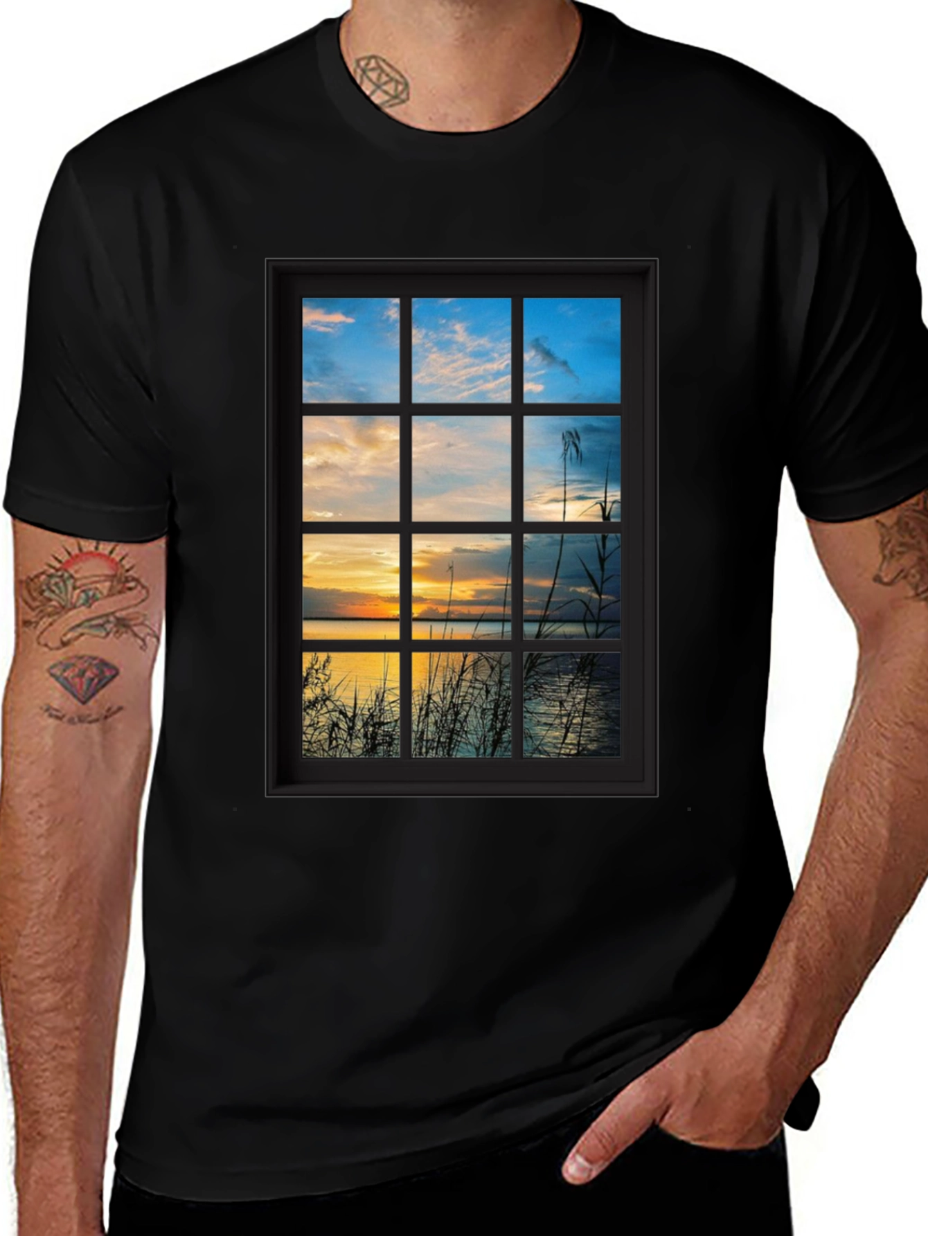 Window to Sunset T-Shirt - Unique Design
