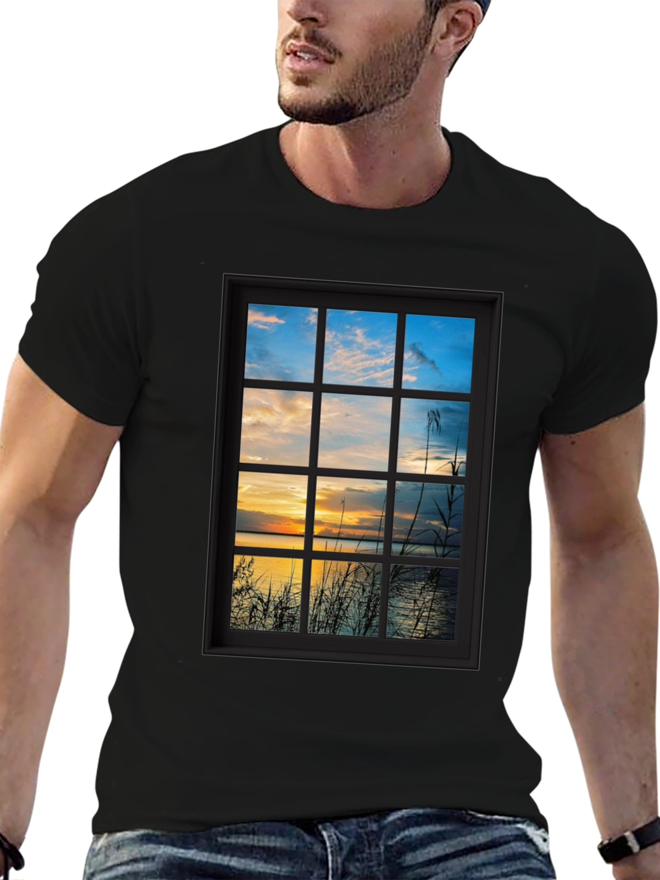 Window to Sunset T-Shirt - Unique Design