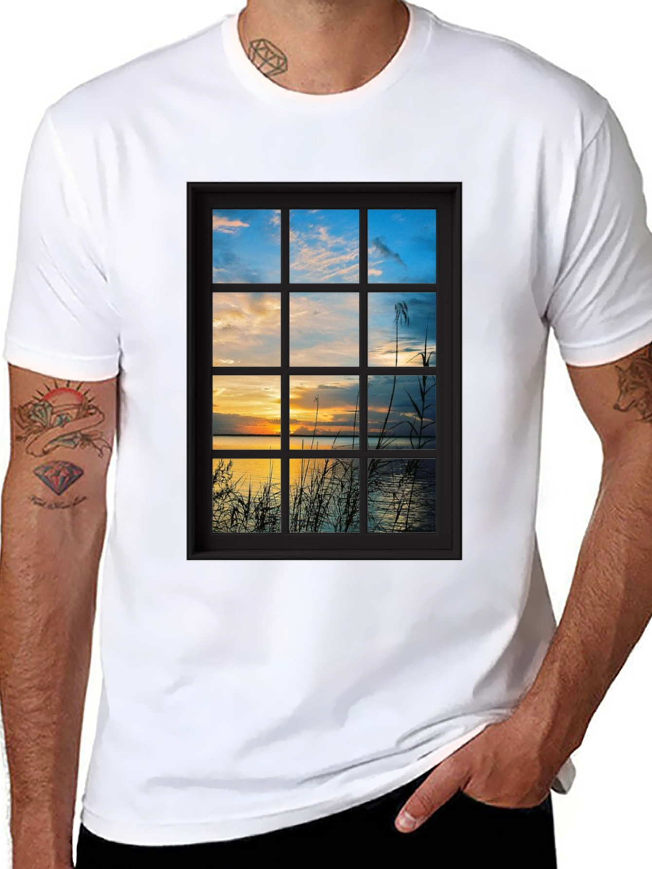 Window to Sunset T-Shirt - Unique Design