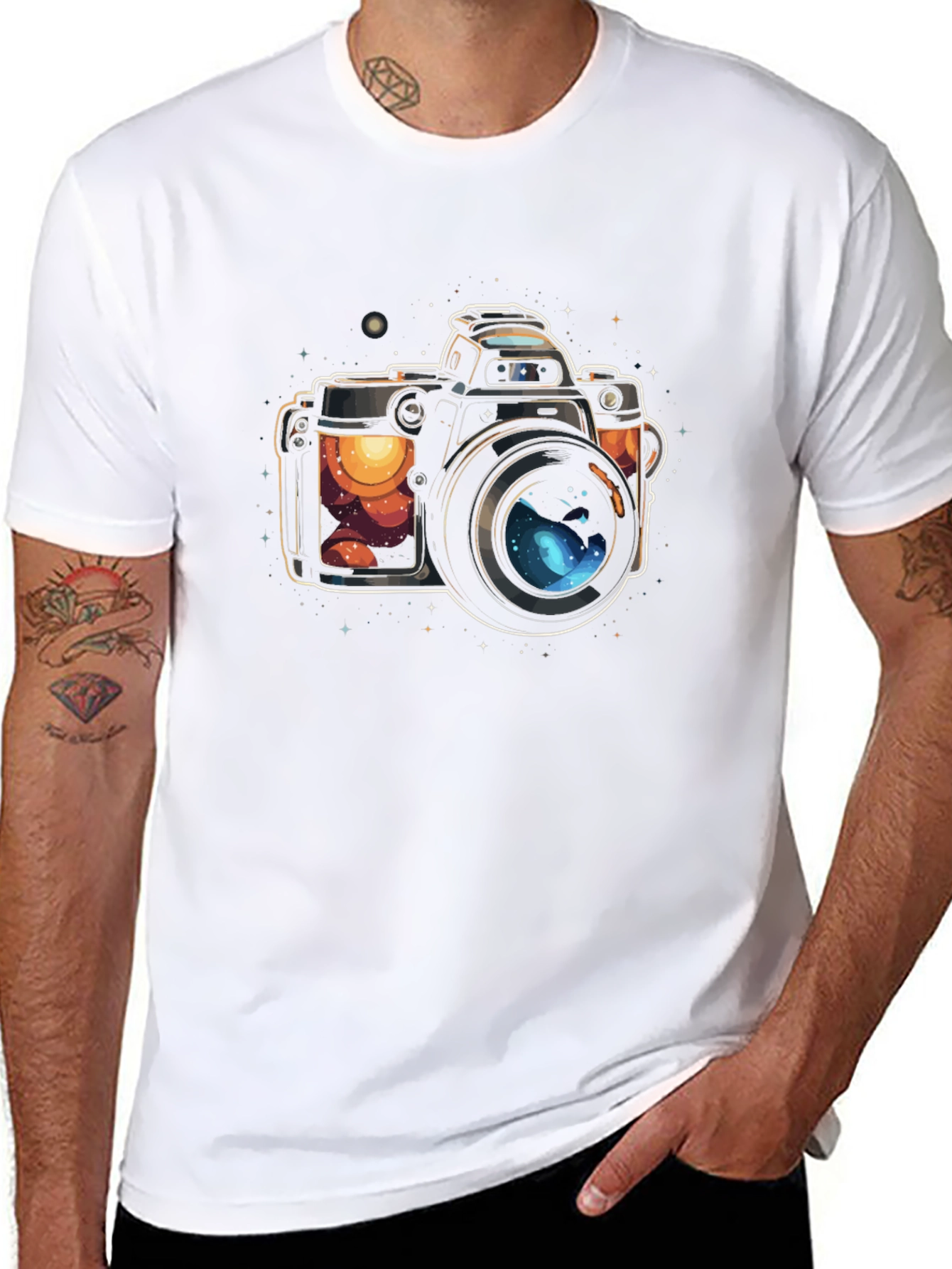 Cosmic Camera Graphic T-Shirt