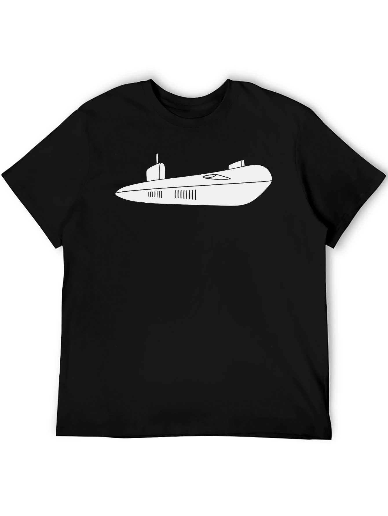 Cool Submarine Graphic Tee - Black Cotton T-Shirt
