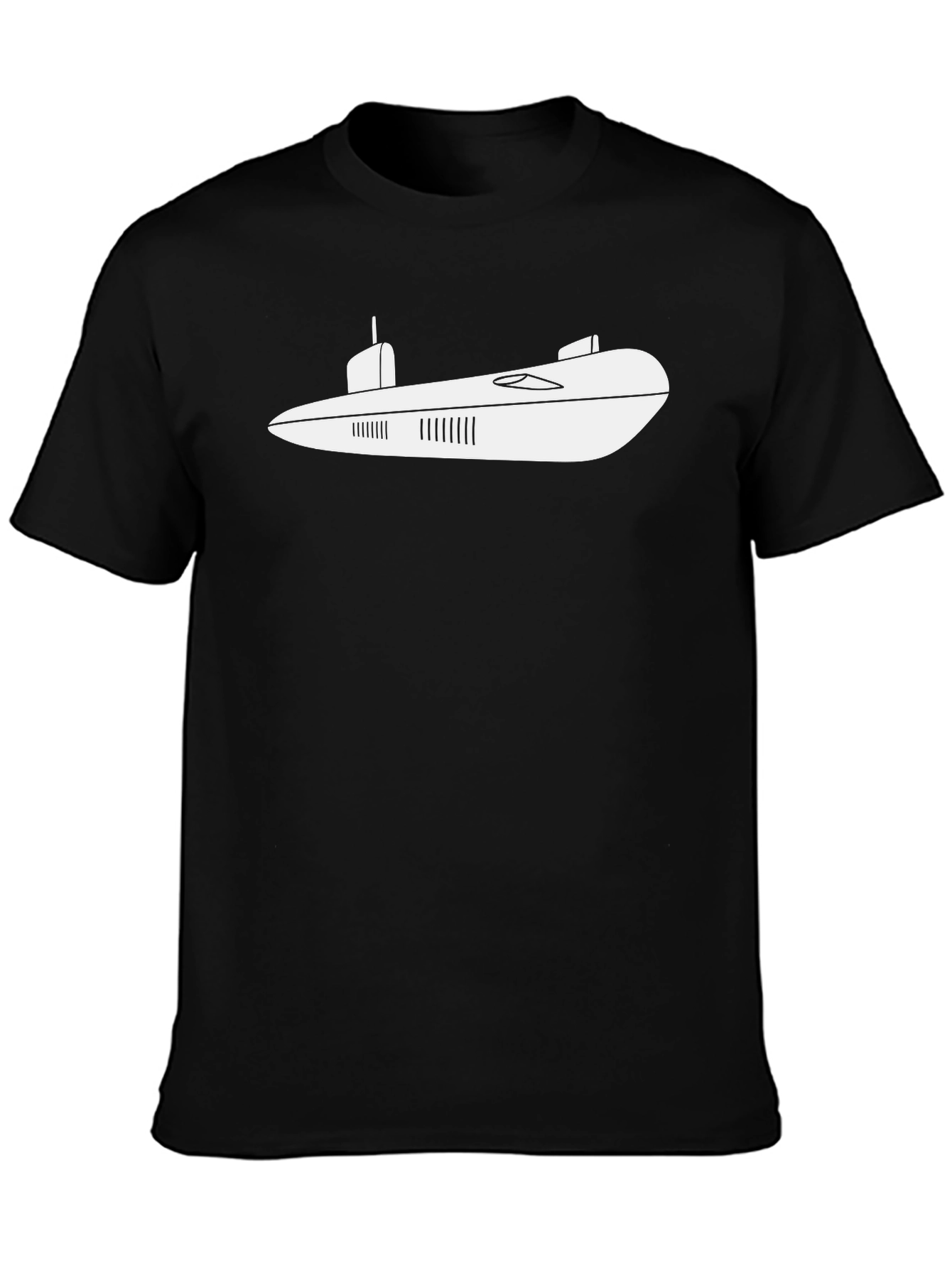 Cool Submarine Graphic Tee - Black Cotton T-Shirt