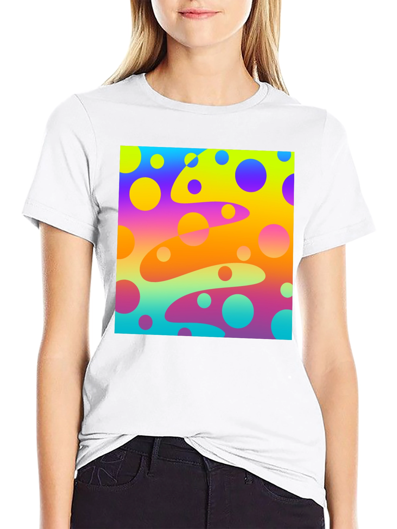 Retro Swirl Tee - Vivid Circle Print