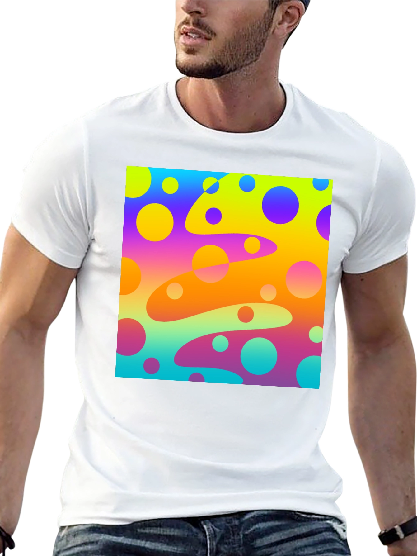 Retro Swirl Tee - Vivid Circle Print