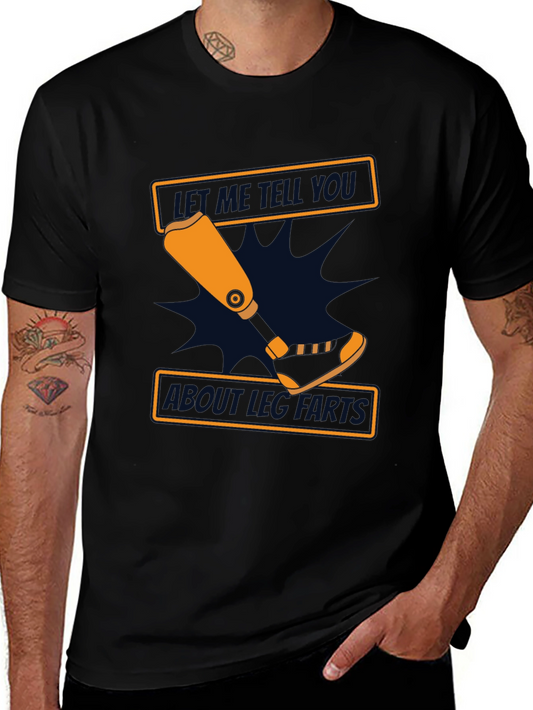 Funny Amputee Leg Parts T-Shirt - Black