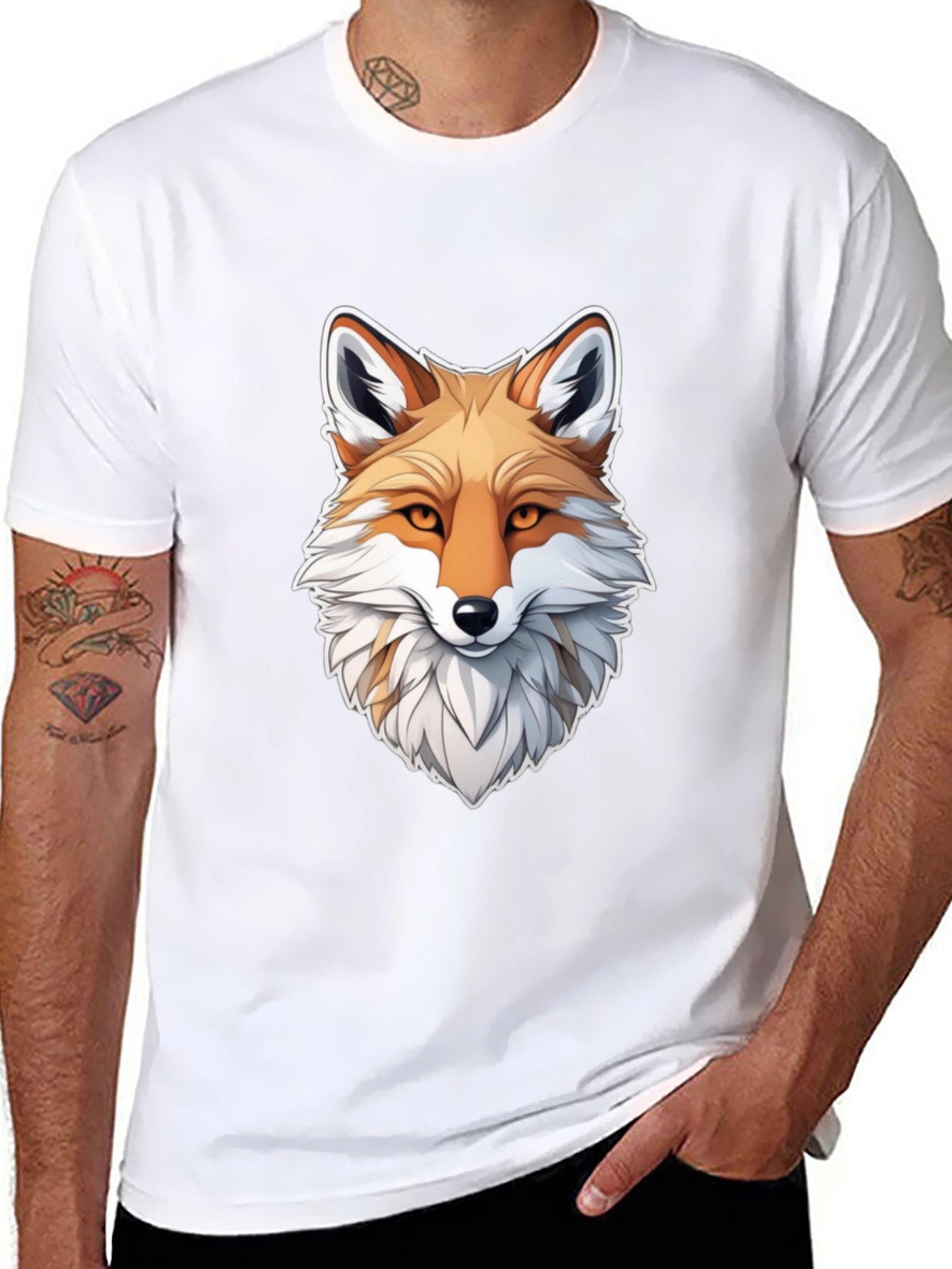 Fox Graphic Black T-Shirt for Men