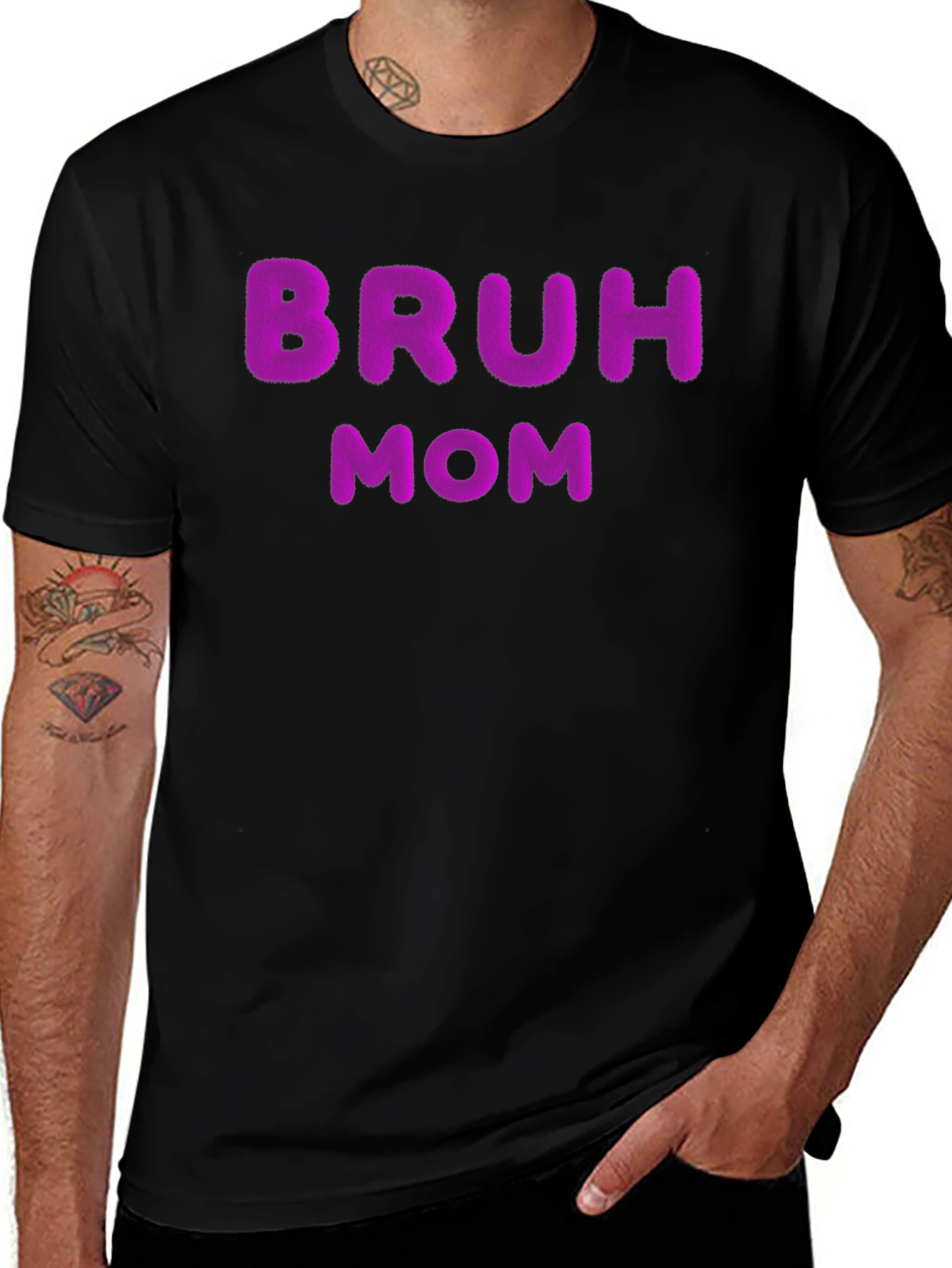 Bruh Mom Graphic T-Shirt - Casual Crew Neck Tee