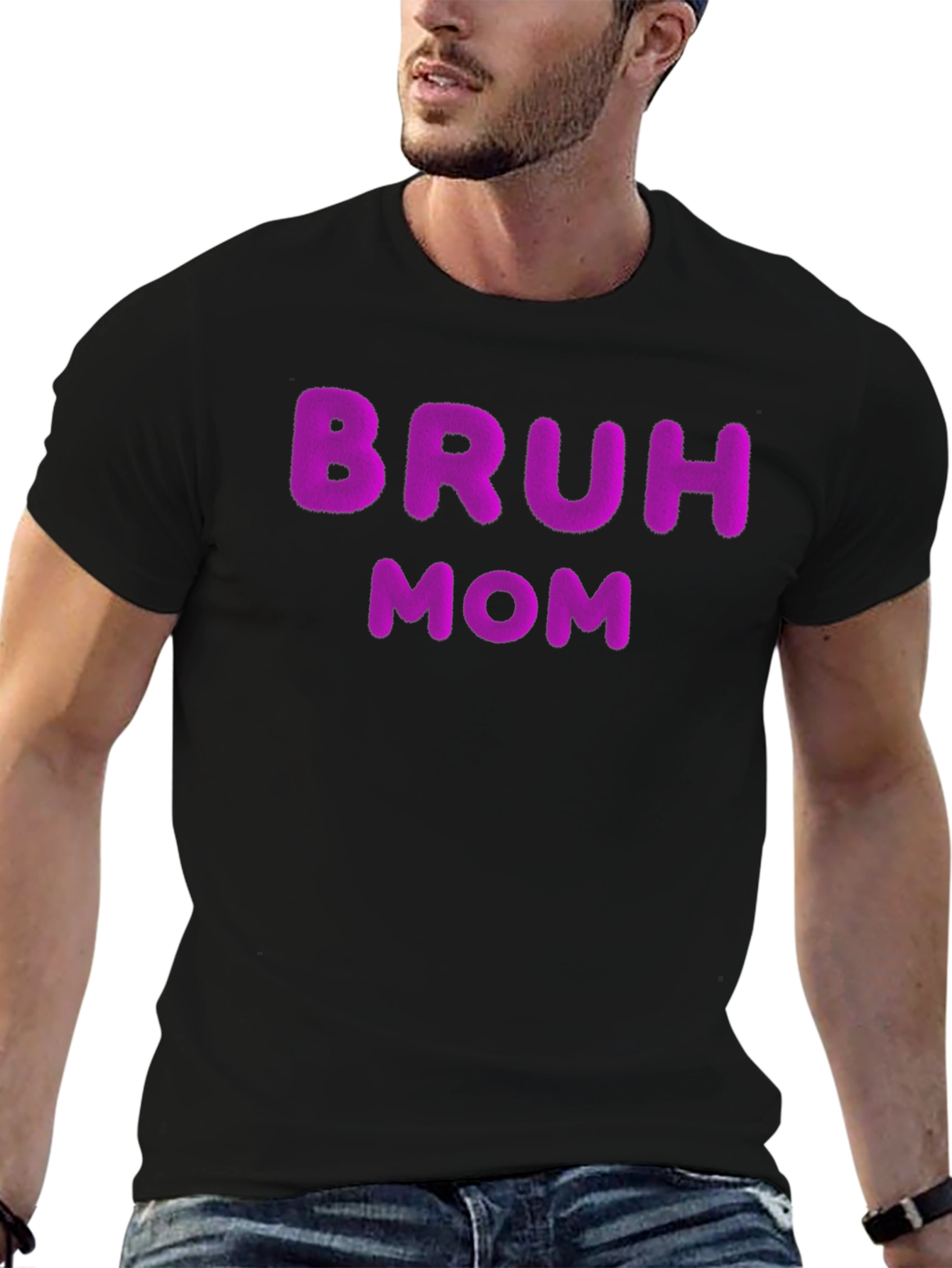 Bruh Mom Graphic T-Shirt - Casual Crew Neck Tee