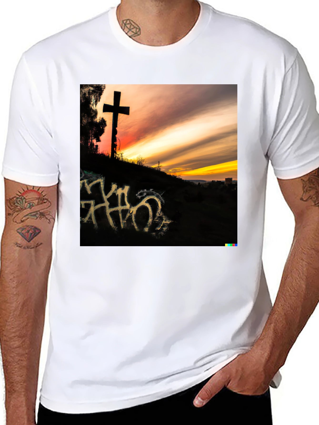 Sunset Cross Graphic T-Shirt