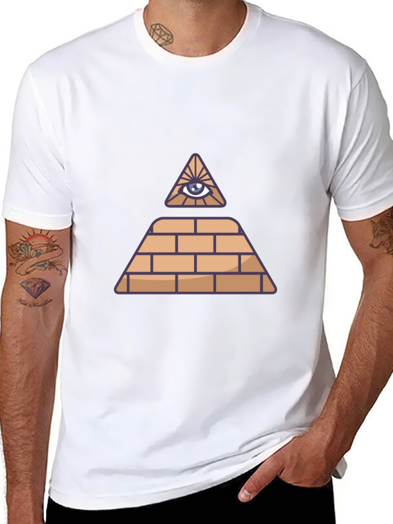 Illuminati Pyramid Eye Graphic T-Shirt