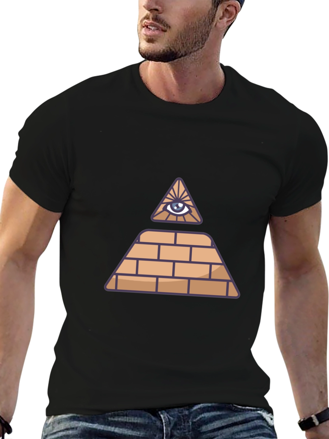Illuminati Pyramid Eye Graphic T-Shirt