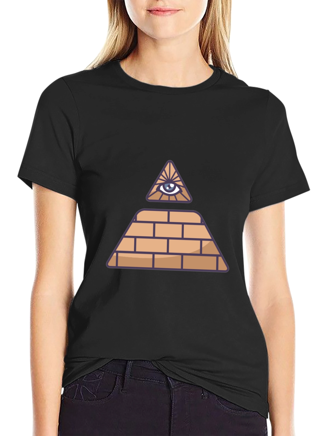 Illuminati Pyramid Eye Graphic T-Shirt