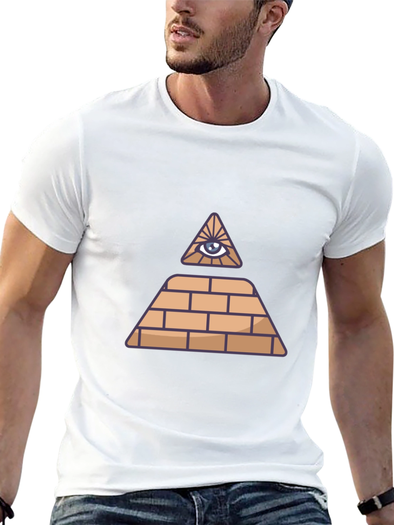 Illuminati Pyramid Eye Graphic T-Shirt