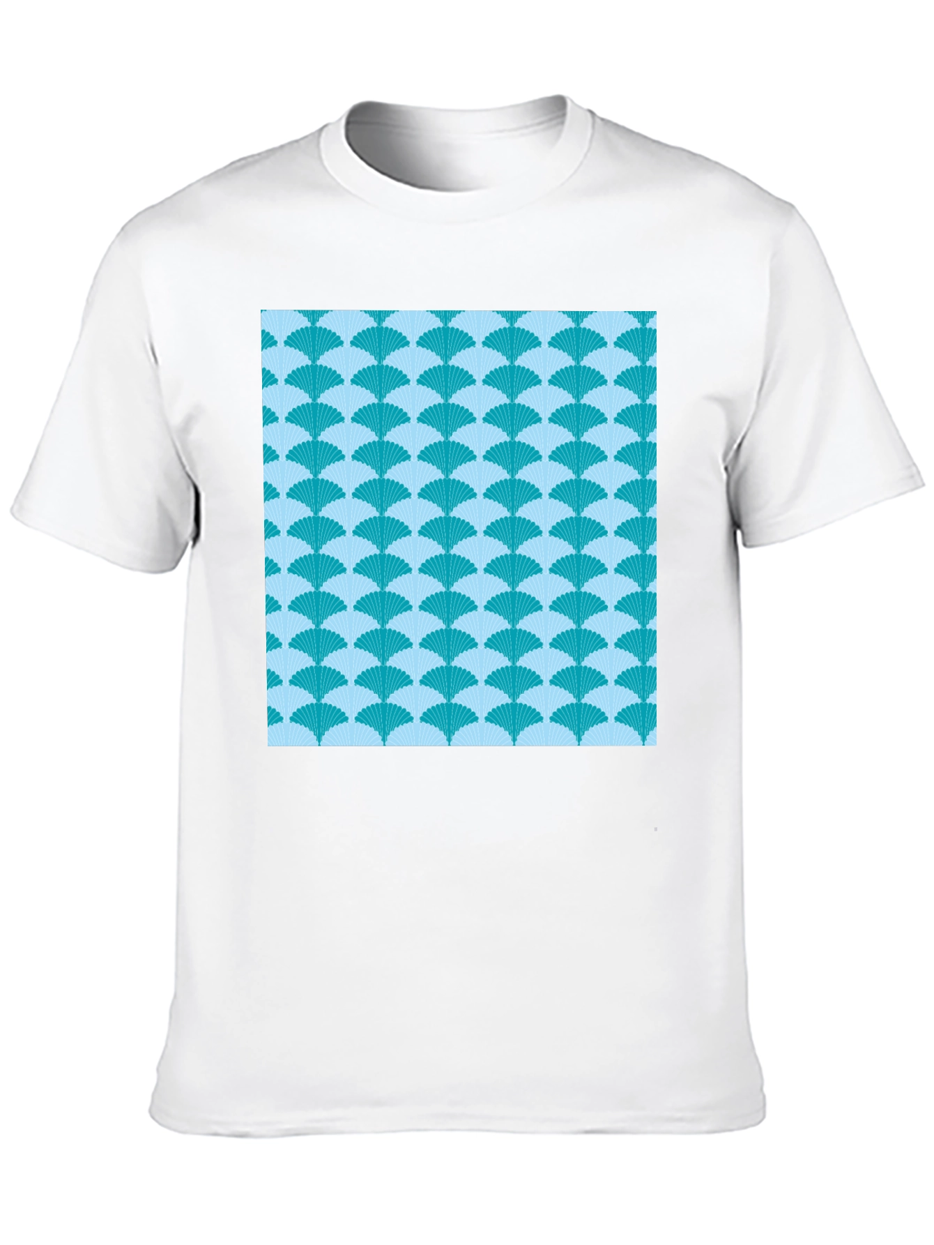 Fan Pattern Tee - Stylish Graphic Print T-Shirt