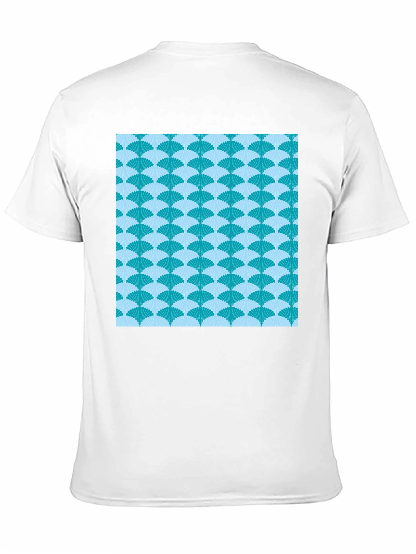 Fan Pattern Tee - Stylish Graphic Print T-Shirt