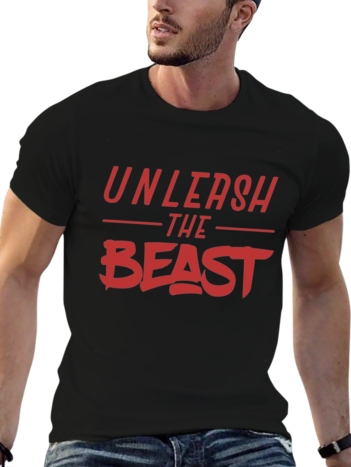 Unleash The Beast Graphic T-Shirt - Black