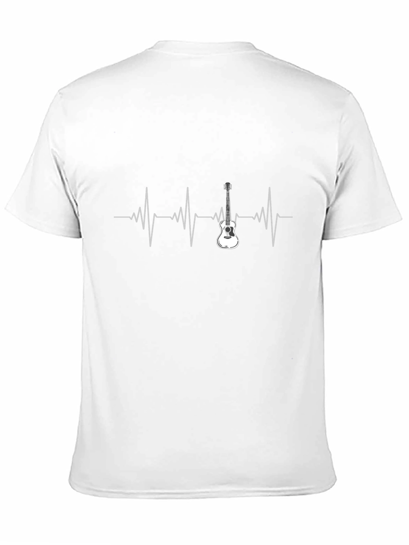 Guitar Heartbeat Graphic Tee - Black