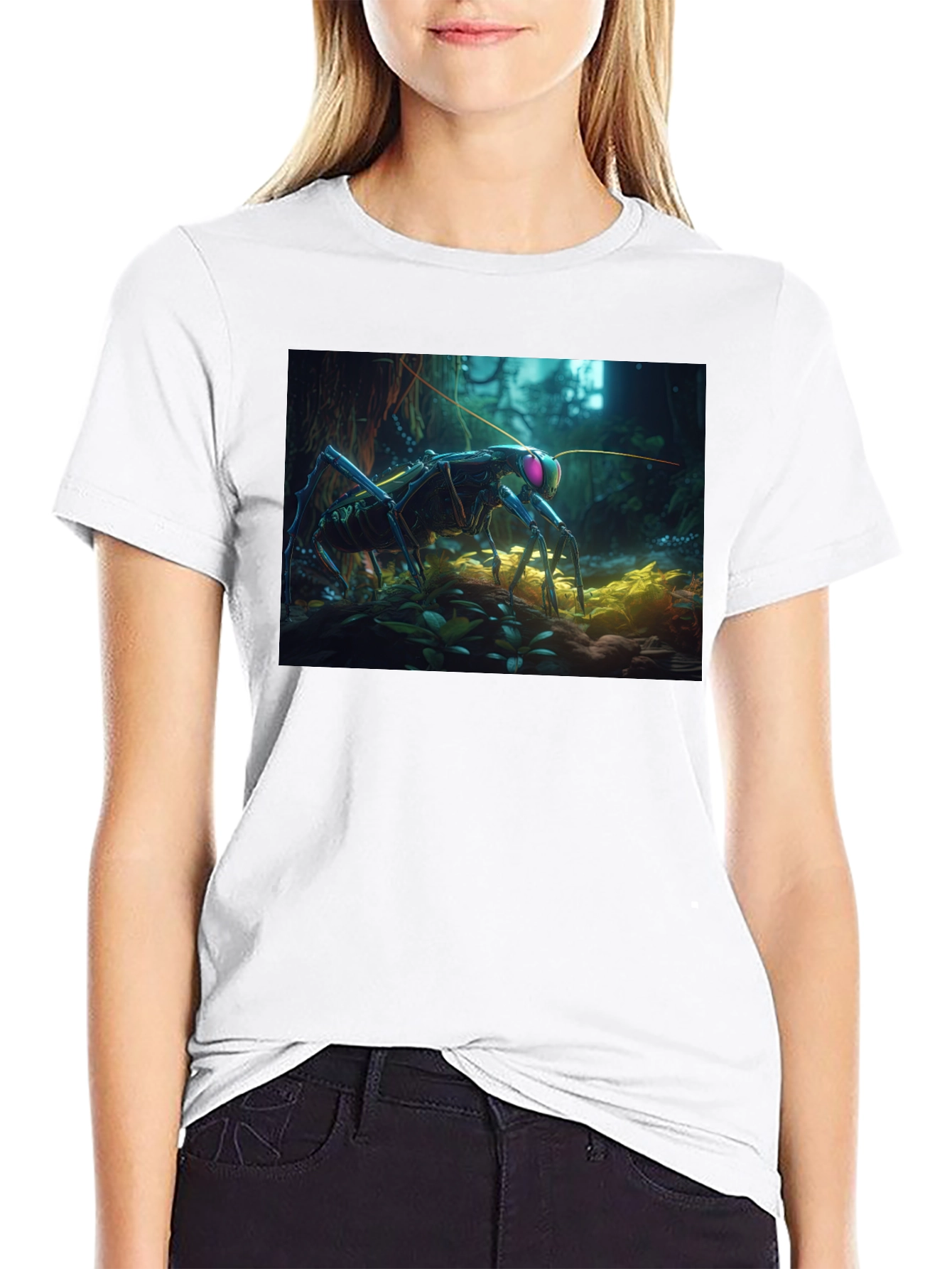 Surreal Bug Graphic Tee - Unique Design