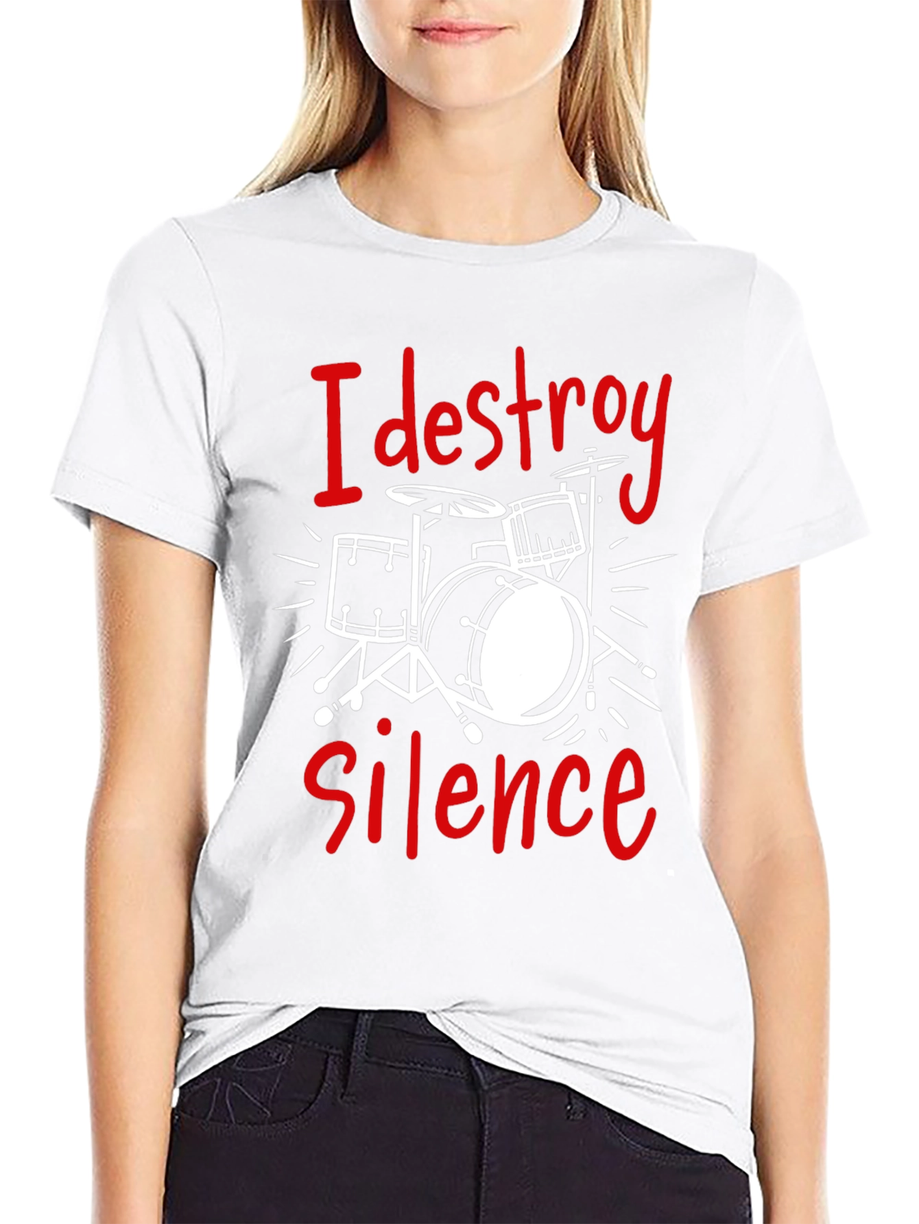 I Destroy Silence Drummer T-Shirt - Black