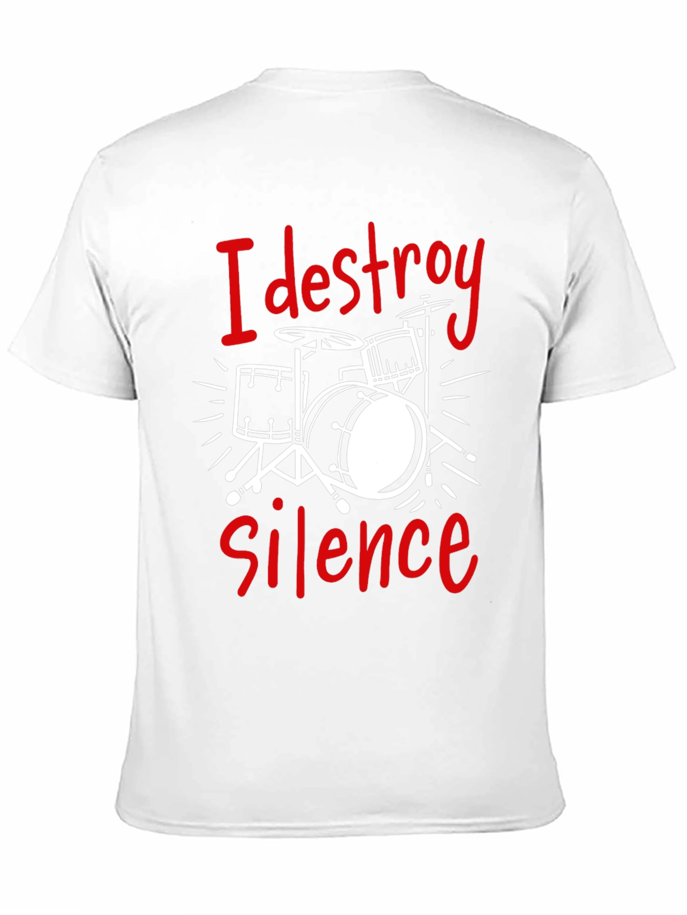I Destroy Silence Drummer T-Shirt - Black