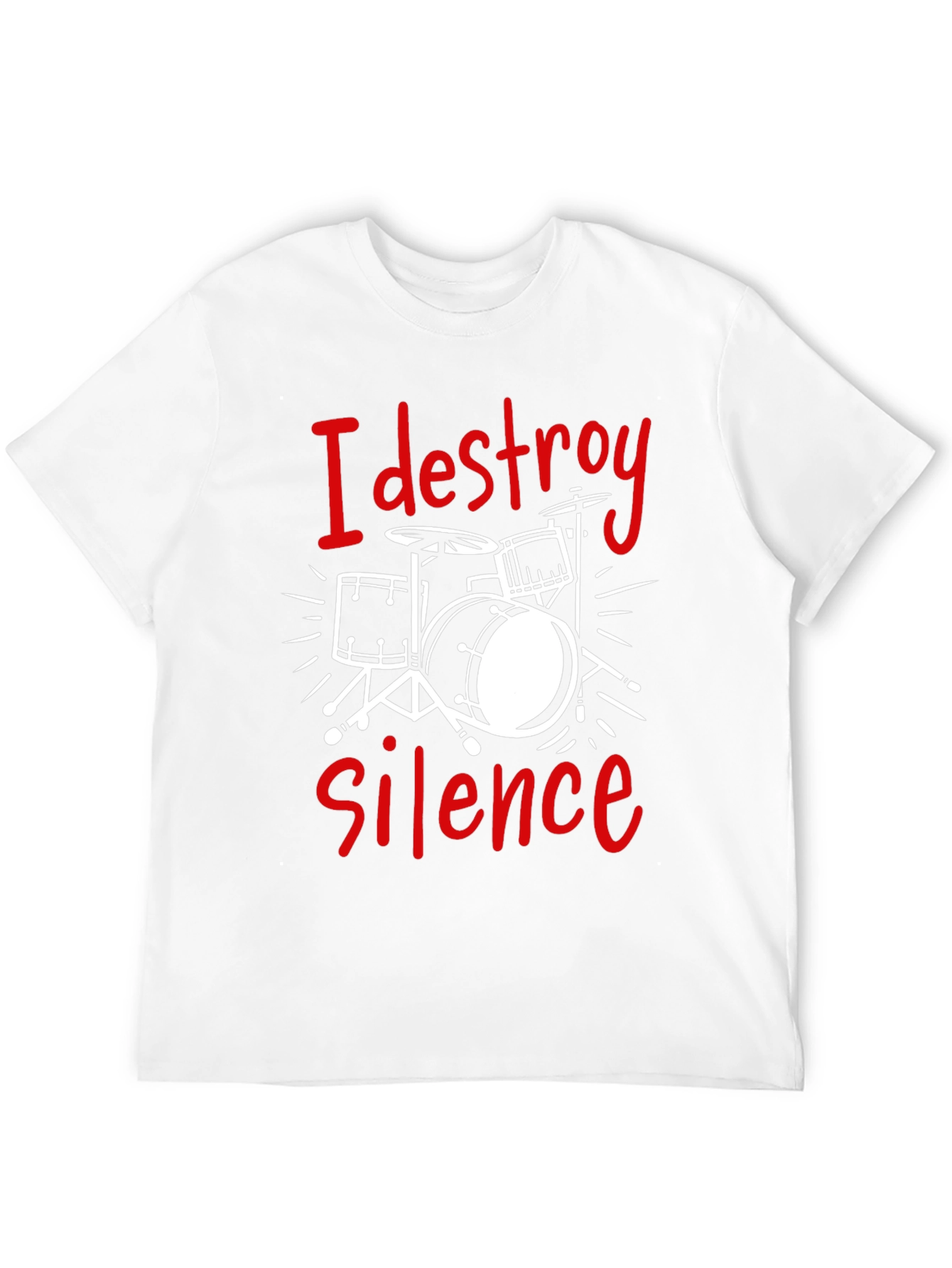 I Destroy Silence Drummer T-Shirt - Black