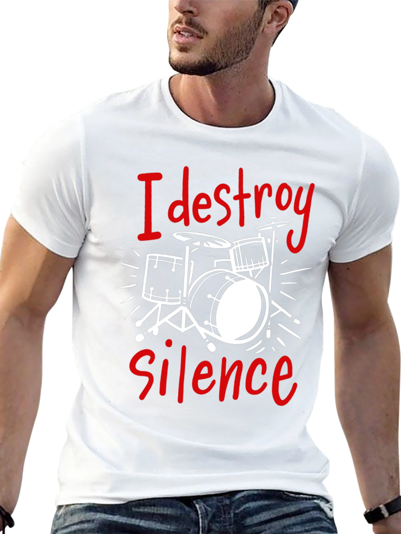 I Destroy Silence Drummer T-Shirt - Black