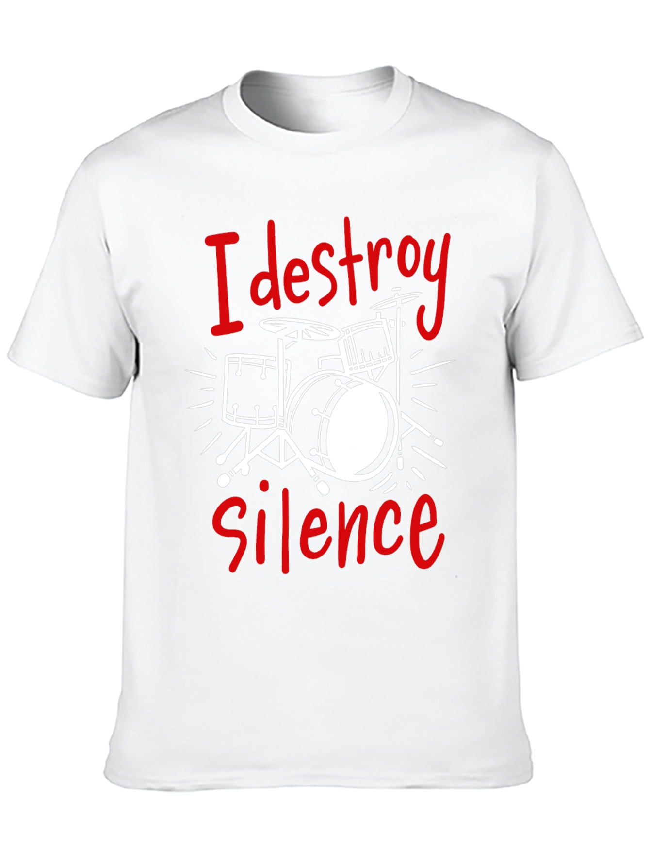 I Destroy Silence Drummer T-Shirt - Black