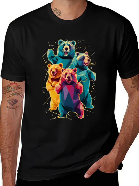 Geometric Bear T-Shirt