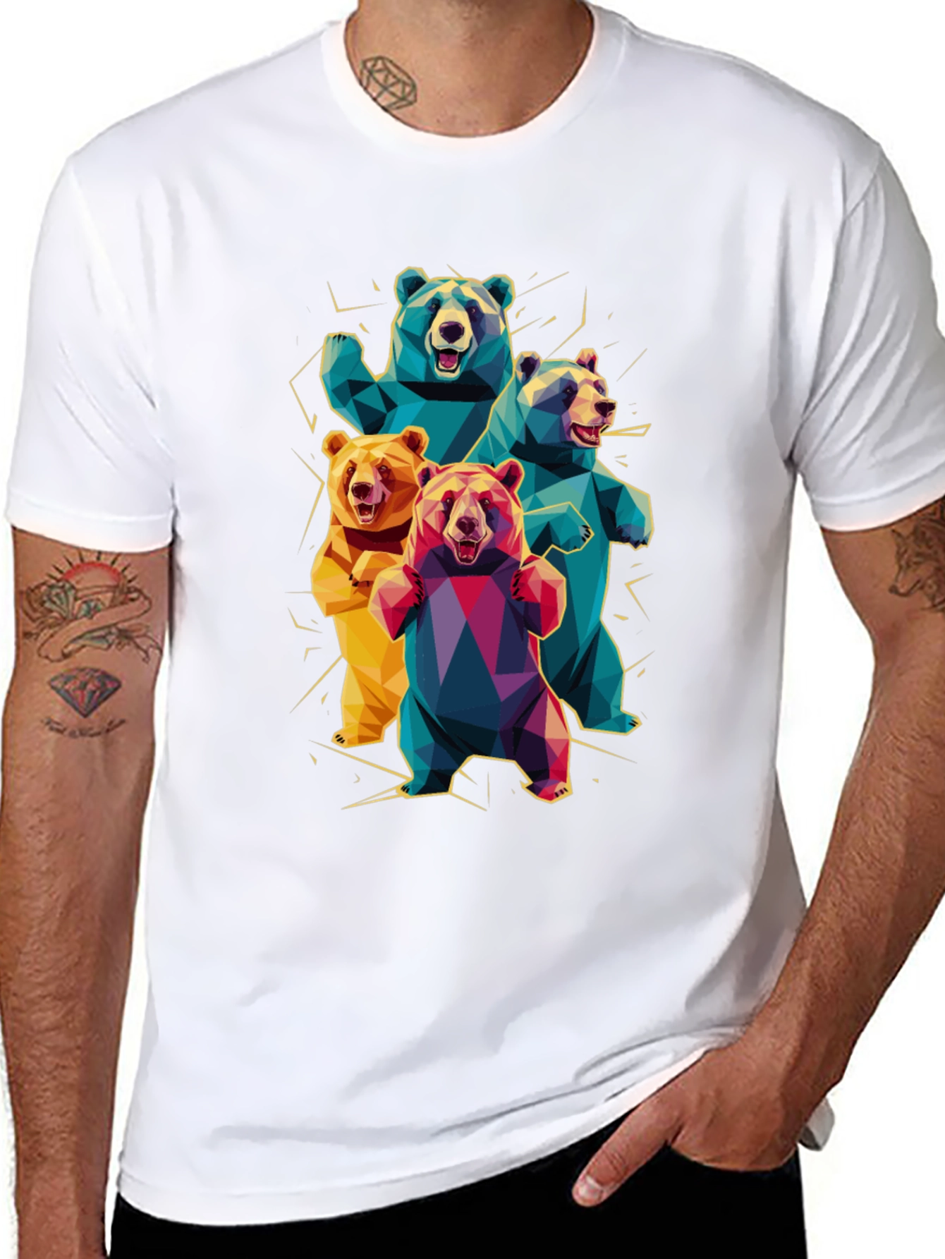 Geometric Bear T-Shirt