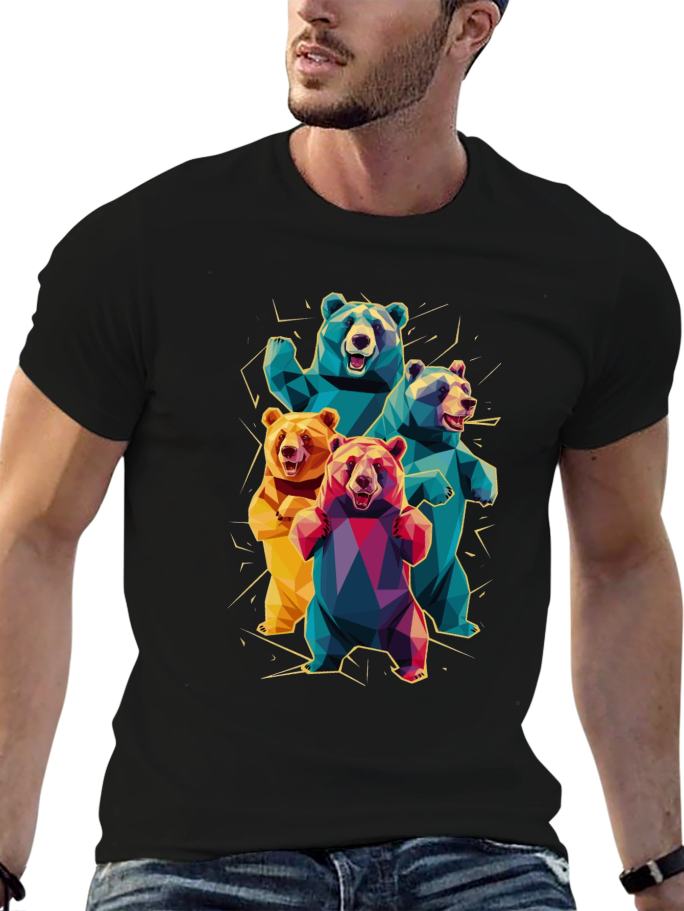 Geometric Bear T-Shirt
