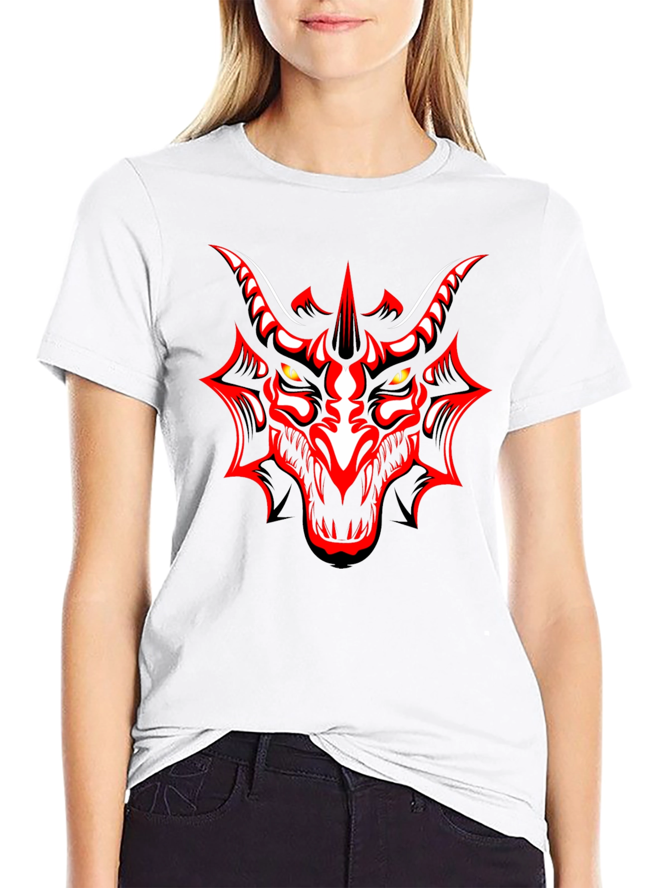 Bold Dragon Graphic Black T-Shirt