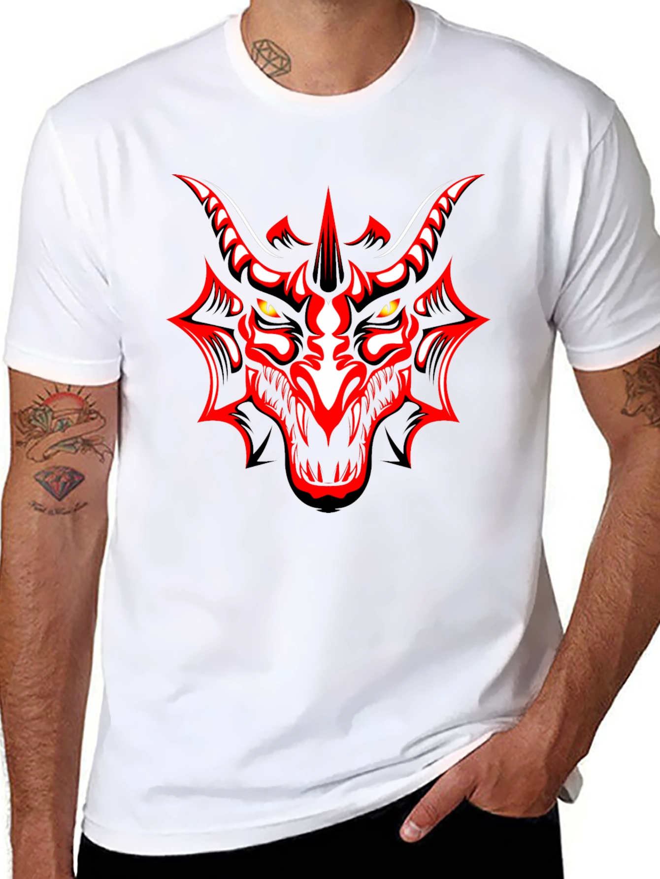 Bold Dragon Graphic Black T-Shirt