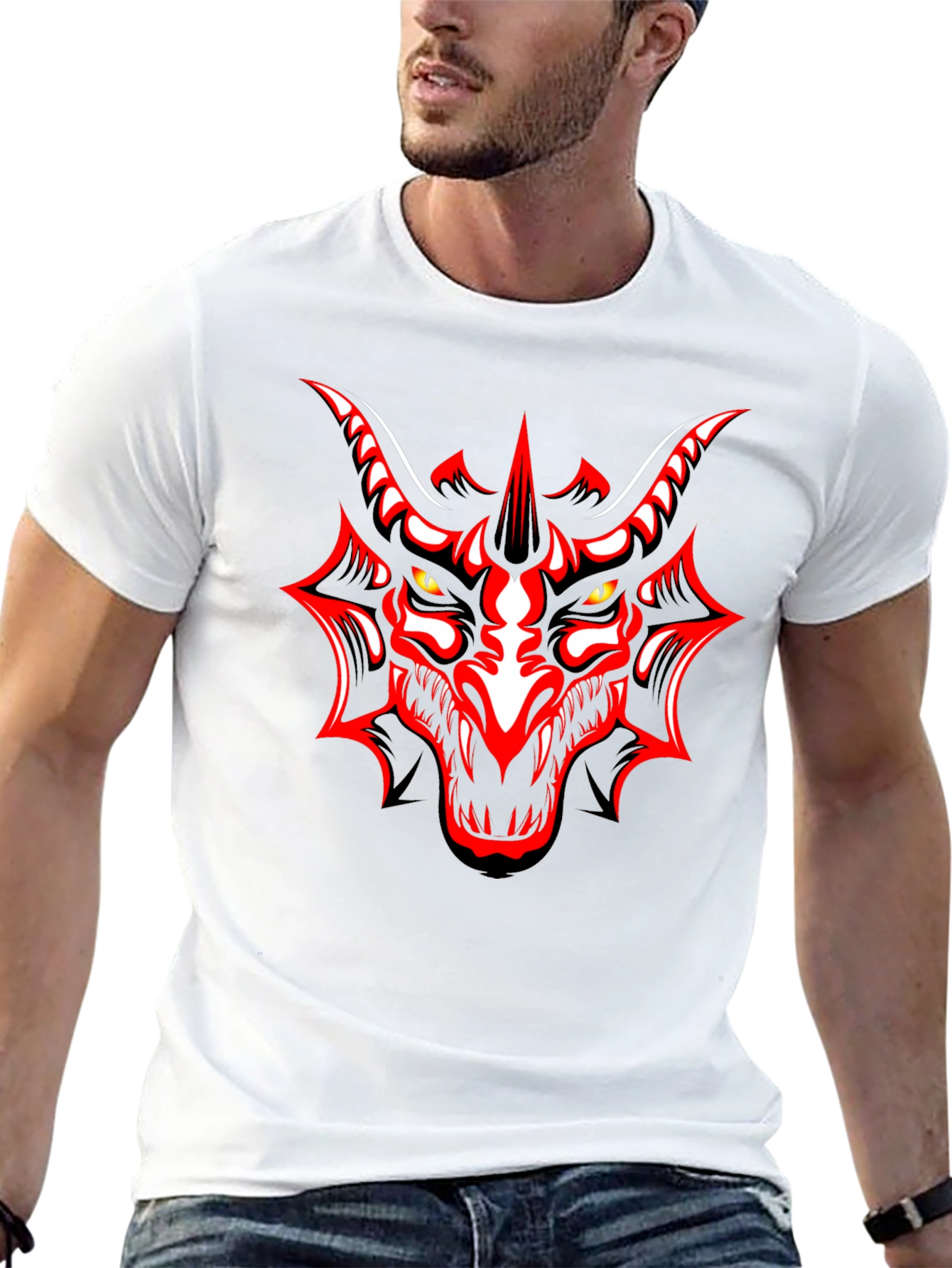 Bold Dragon Graphic Black T-Shirt