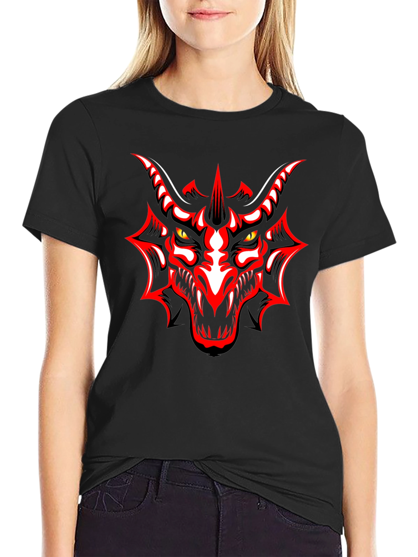 Bold Dragon Graphic Black T-Shirt