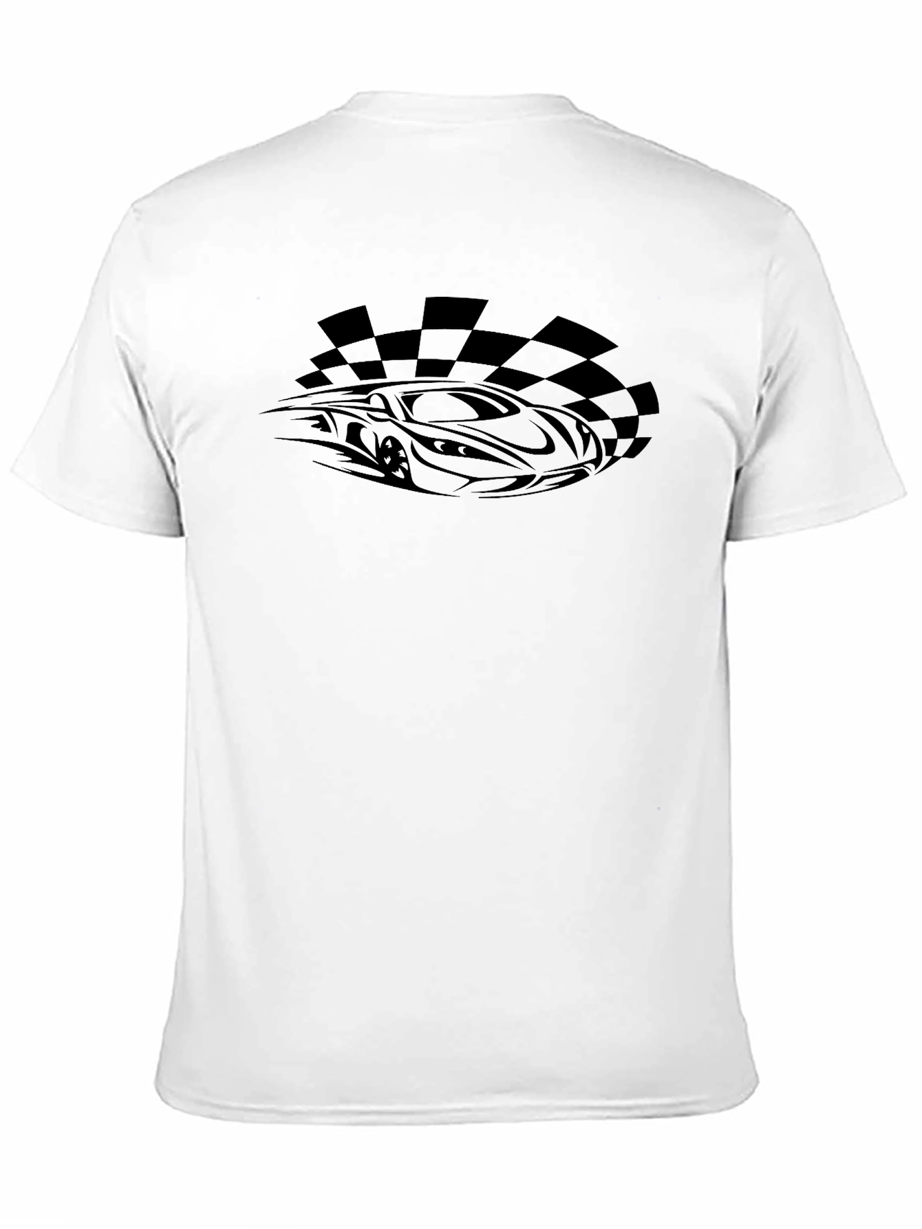 Mens Black Race Car Graphic T-Shirt