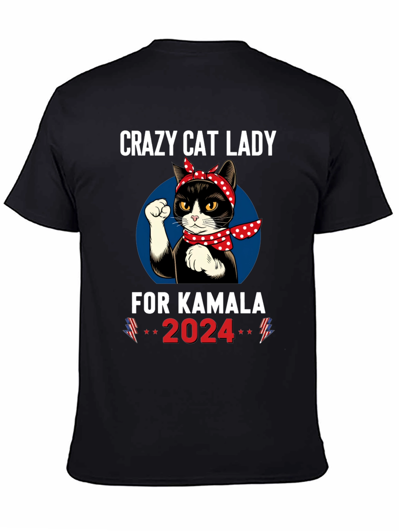 Crazy Cat Lady for Kamala 2024 T-Shirt