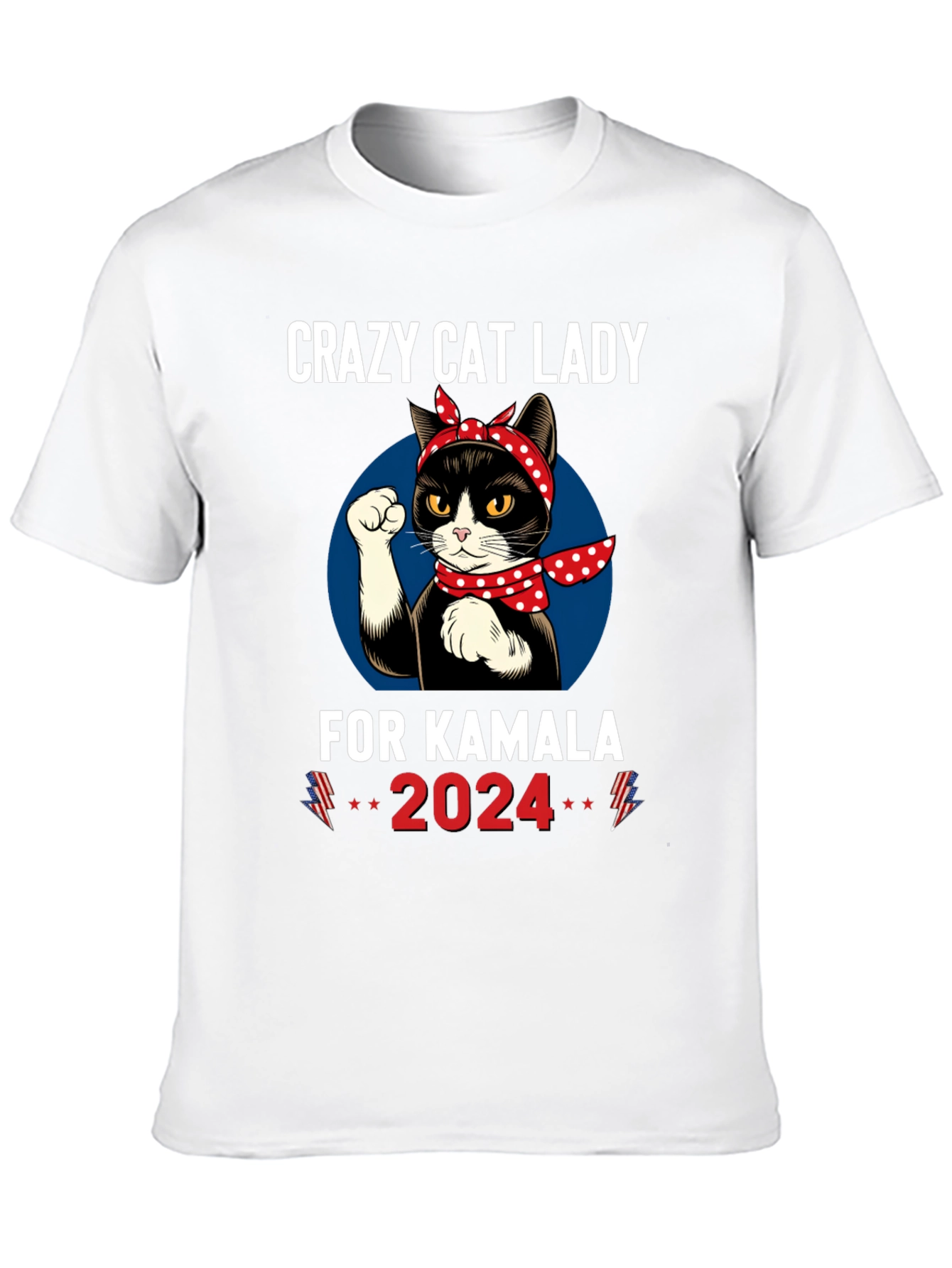 Crazy Cat Lady for Kamala 2024 T-Shirt