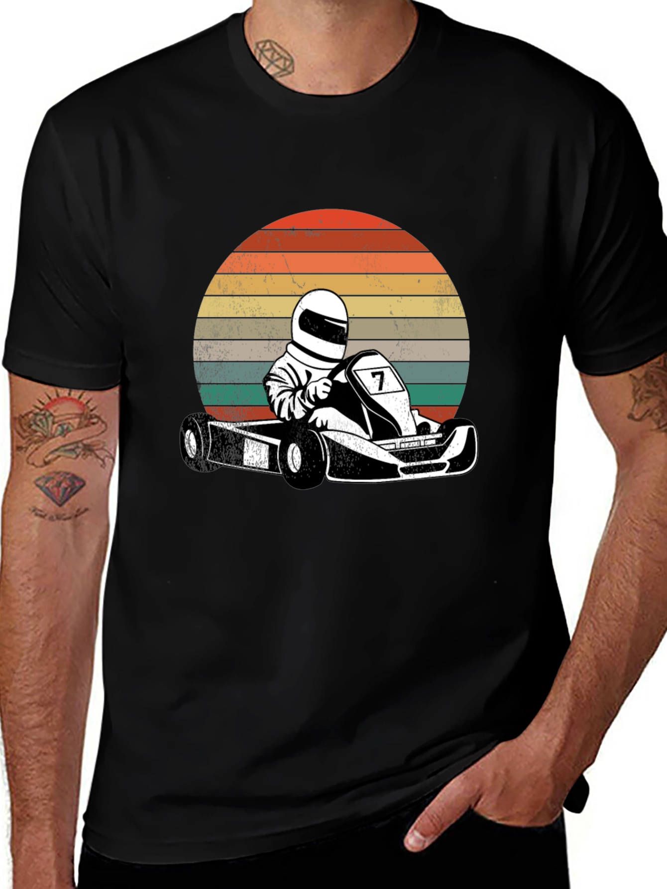 Retro Go-Kart Racer Graphic T-Shirt